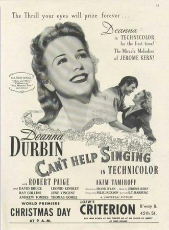 Das Lied des goldenen Westens, Deanna Durbin,Robert Paige,David Bruce,Akim Tamiroff,Leonid Kinskey,Ray Collins,June Vincent,Andrew Tombes,Thomas Gomez,Clara Blandick