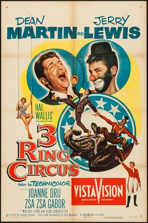 Im Zirkus der 3 Manegen, Dean Martin,Joanne Dru,Zsa Zsa Gabor,Elsa Lanchester,Sig Ruman,Nick Cravat,Kathleen Freeman,Jimmy the Crow