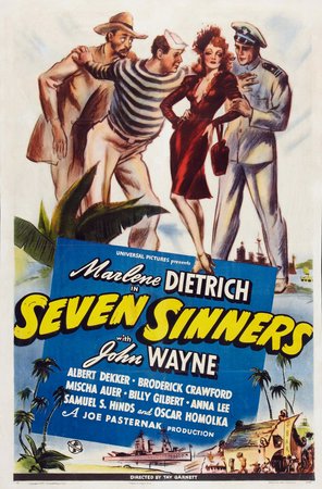 Das Haus der sieben Sünden, Marlene Dietrich,John Wayne,Broderick Crawford,Mischa Auer,Albert Dekker,Billy Gilbert,Oscar Homolka,Anna Lee,Samuel S. Hinds,Reginald Denny