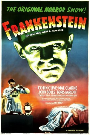 Frankenstein, Colin Clive,Boris Karloff,Mae Clarke,John Boles,Edward Van Sloan,Dwight Frye,Frederick Kerr,Lionel Belmore,Michael Mark,Marilyn Harris