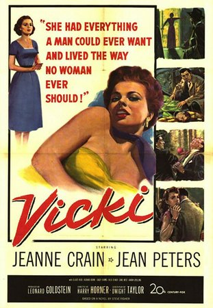 Vicki, Jean Peters,Richard Boone,Jeanne Crain,Elliott Reid,Max Showalter,Alexander D'Arcy,Carl Betz,Aaron Spelling,Billy Nelson,John Dehner