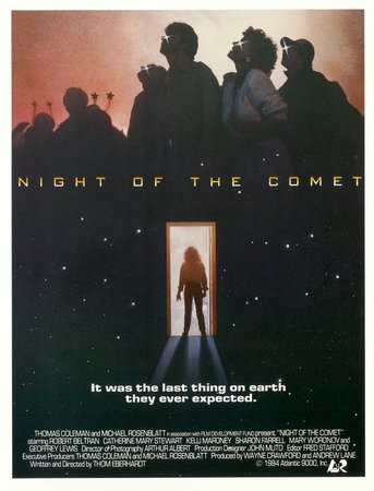 Night of the Comet, Catherine Mary Stewart, Kelli Maroney, Robert Beltran, Sharon Farrell, Mary Woronov, Geoffrey Lewis, John Achorn, Michael Bowen, Ivan E. Roth, Raymond Lynch