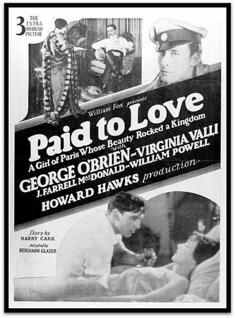 Bezahlte Liebe, George O'Brien,Virginia Valli,J. Farrell MacDonald,Thomas Jefferson,William Powell,Thomas Jefferson,Marta Sterling,Hank Mann,Sally Eilers