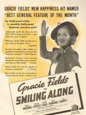 Smiling Along, Gracie Fields,Roger Livesey,Mary Maguire,Peter Coke,Jack Donohue,Hay Petrie,Mike Johnson,Eddie Gray,Tommy Fields,Gladys Dehl