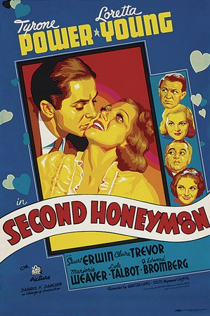 Second Honeymoon, Tyrone Power,Loretta Young,Marjorie Weaver,Stuart Erwin,Claire Trevor,Lyle Talbot,J. Edward Bromberg,Paul Hurst,Jayne Regan,Mary Treen