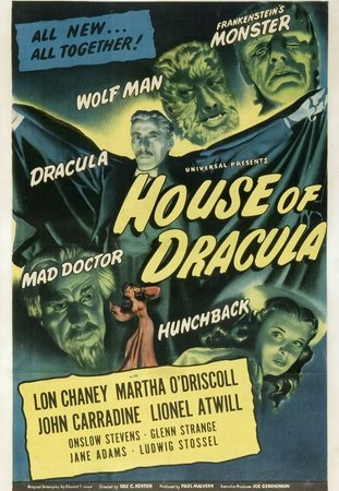 Draculas Haus, John Carradine,Martha O'Driscoll,Lionel Atwill,Jane Adams,Onslow Stevens,Ludwig Stossel,Glenn Strange,Skelton Knaggs,Joe Bernard,Dick Dickinson