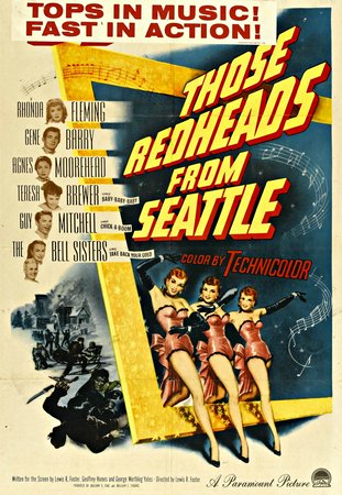 Those Redheads from Seattle, Rhonda Fleming,Agnes Moorehead,Gene Barry,Guy Mitchell,Teresa Brewer,Kay Bell,William Pullen,John Kellogg,Frank Wilcox,Jean Parker